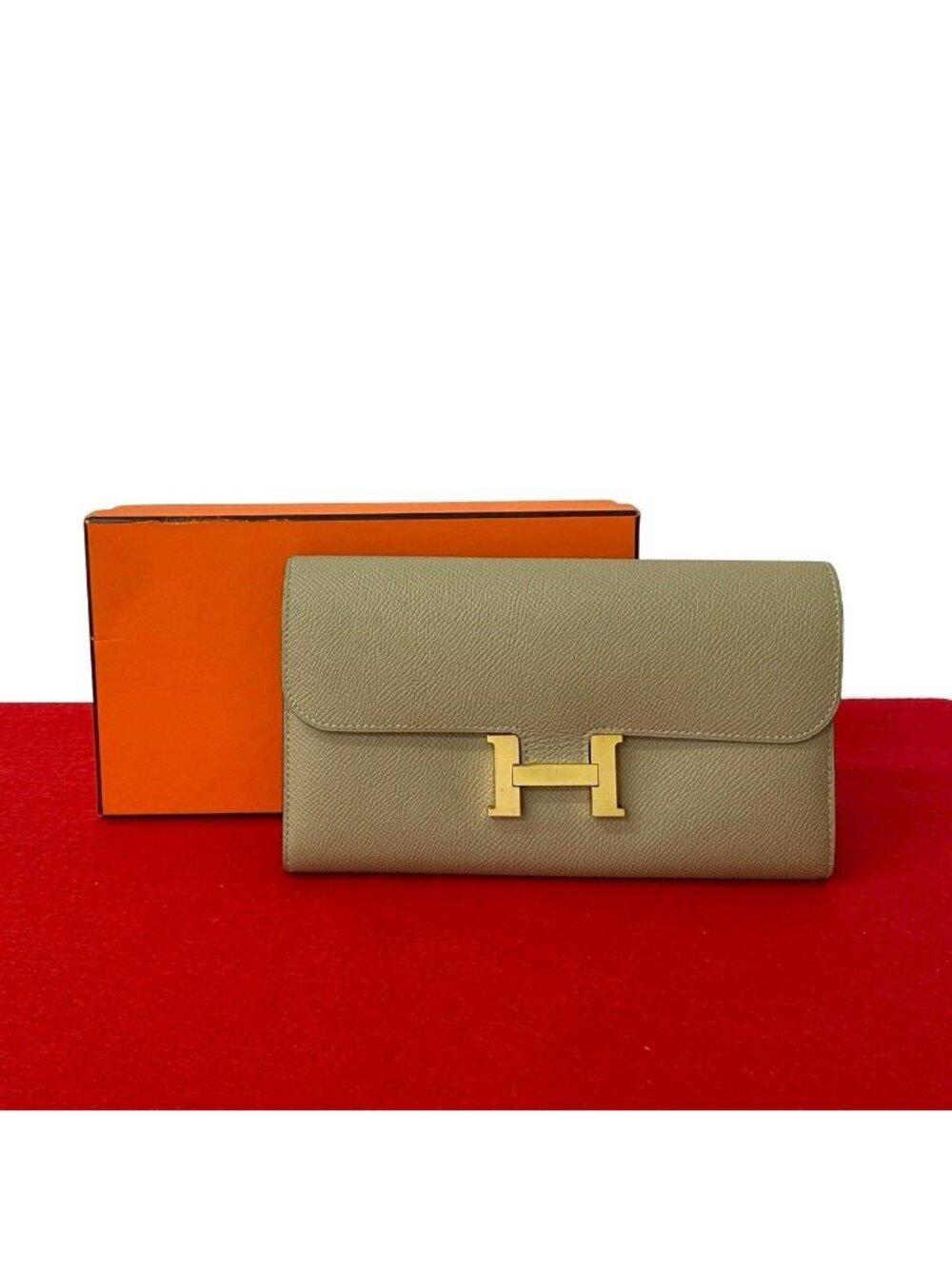 Hermes Constance Long Veau Epsom Wallet Billfold Beige